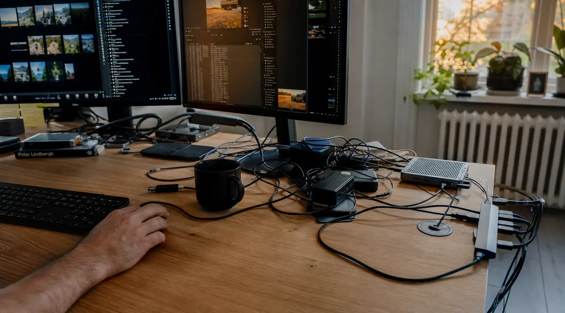 My Desk Had Seven Cables Running Across the Surface. Now It Has Two.